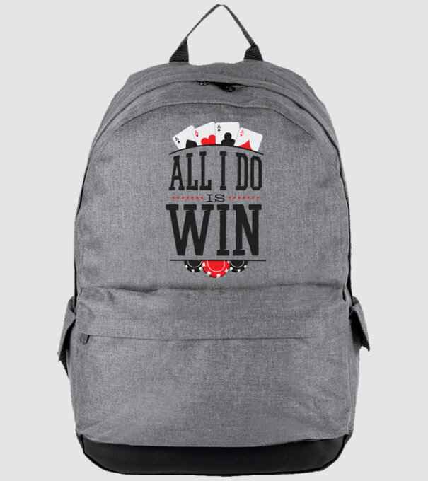 All I do is win Poker model gri pe tricou