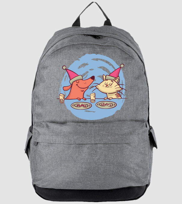 Petrecere de Crăciun animale model gri pe tricou