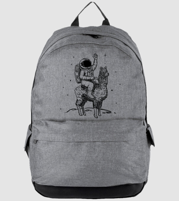 Alpaca Astronaut model gri pe tricou