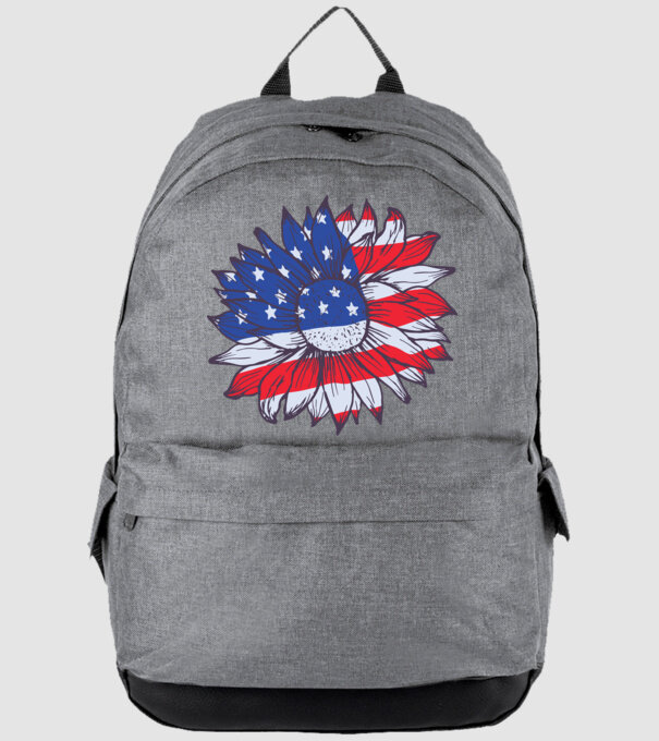 Floarea-soarelui americană Usa Sunflower model gri pe tricou
