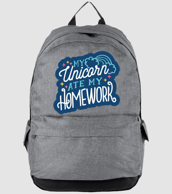 Unicornul meu mi-a mâncat tema de casă model gri pe tricou