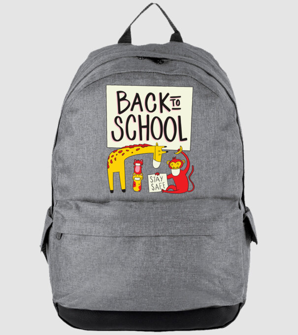 Back To School Animale model gri pe tricou