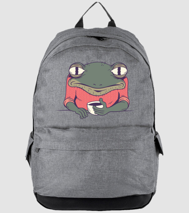 Broască Cafea model gri pe tricou
