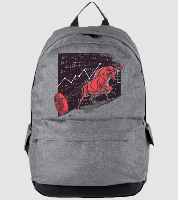 Taur Bitcoin model gri pe tricou