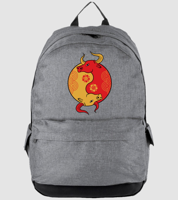 Bivol Yin Yang model gri pe tricou