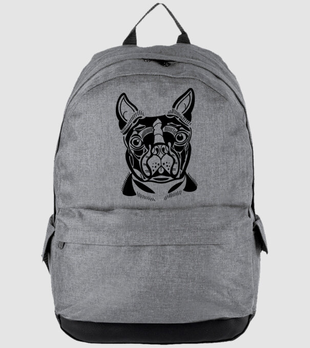 Câine Boston Terrier model gri pe tricou