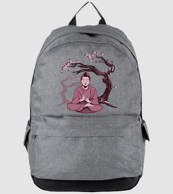 Buddha Meditație model gri pe tricou