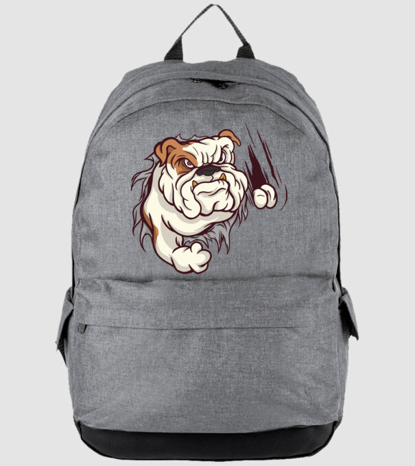 Bulldog model gri pe tricou