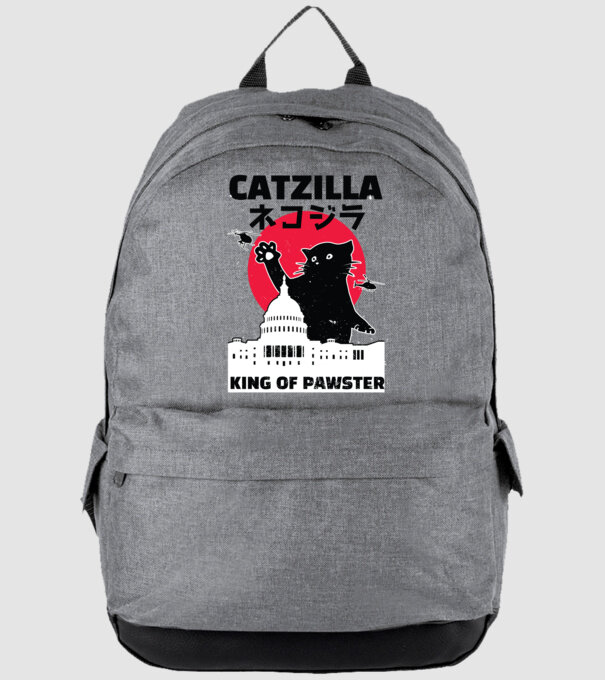 Catzilla - Pisică Godzilla model gri pe tricou