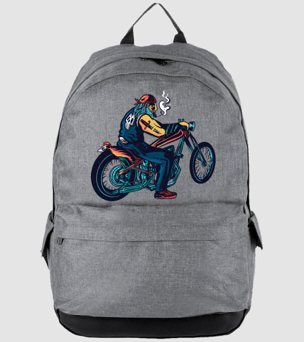 Motociclist Chopper model gri pe tricou