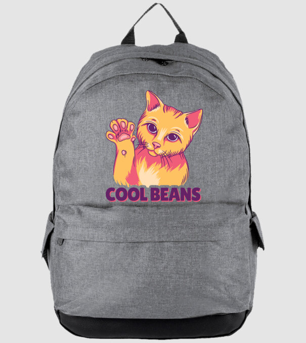 Cool Beans - talpă pisică model gri pe tricou
