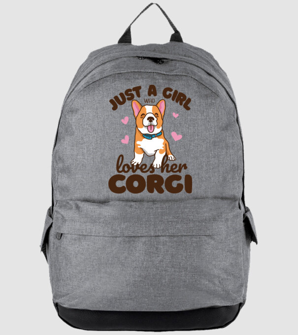 Doar o fată care iubește Corgiul său model gri pe tricou