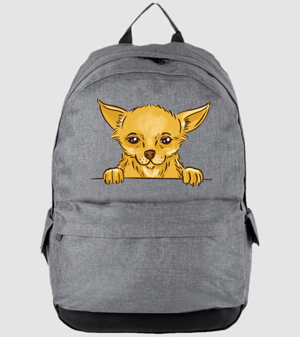 Cap de Chihuahua model gri pe tricou