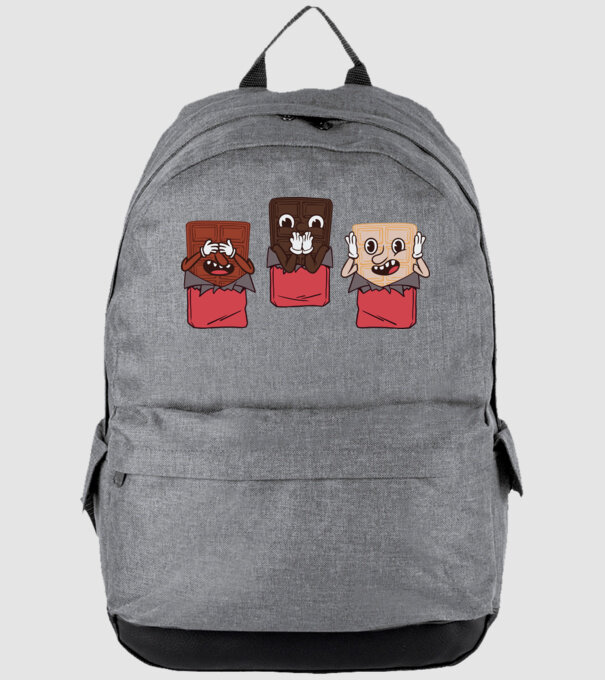 Trio de ciocolată model gri pe tricou