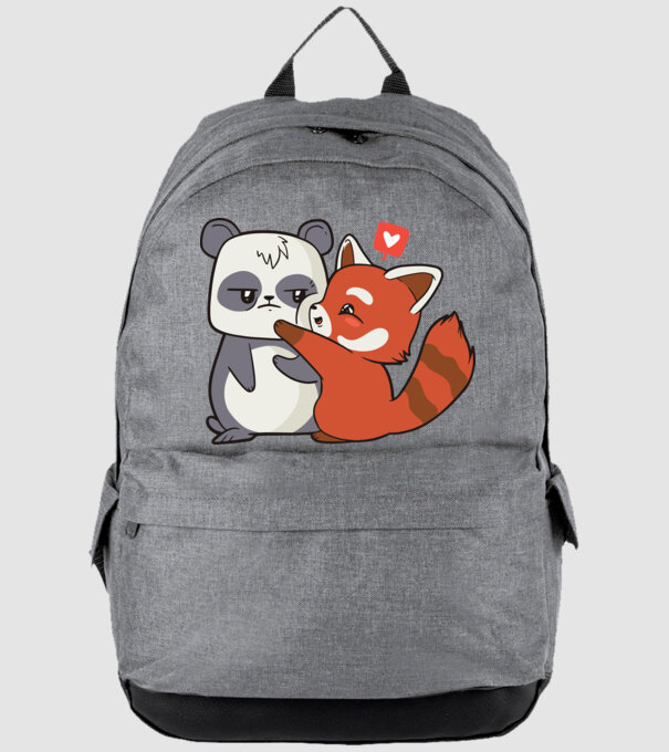 Panda drăguț Dragoste model gri pe tricou