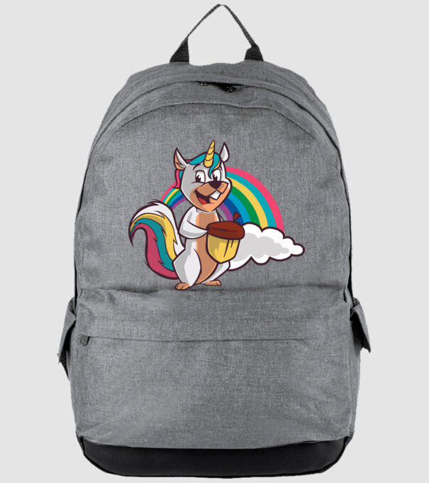 Unicorn drăguț Veveriță model gri pe tricou