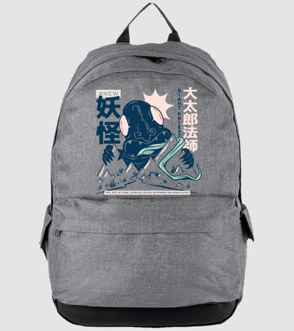Daidarabotchi Yokai Anime model gri pe tricou