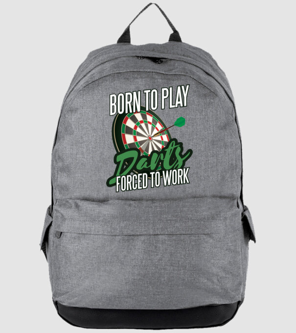 Născut pentru a juca darts, forțat să muncesc model gri pe tricou