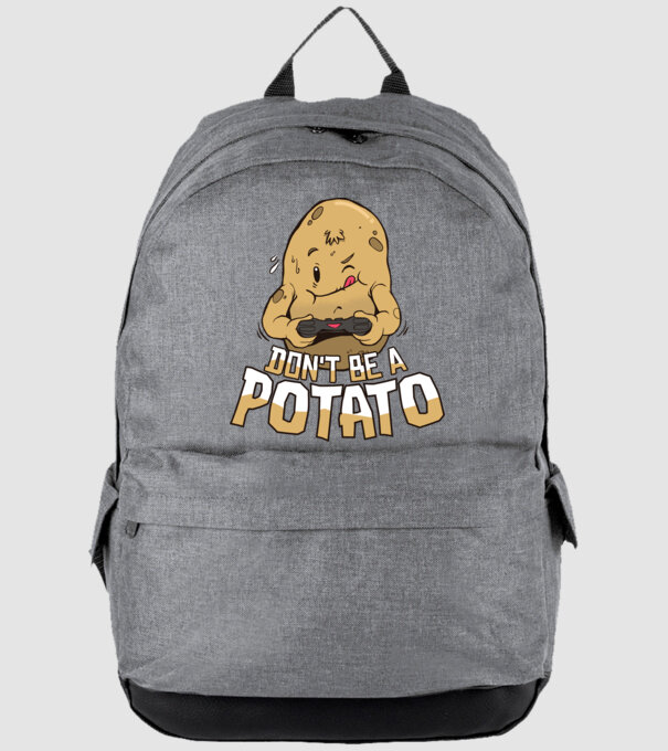 'Don''t be a Potato Gamer' model gri pe tricou