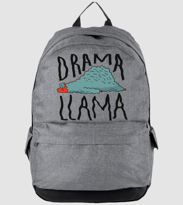 Dramă Lama model gri pe tricou