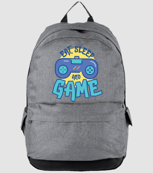 Eat Sleep and Game model gri pe tricou
