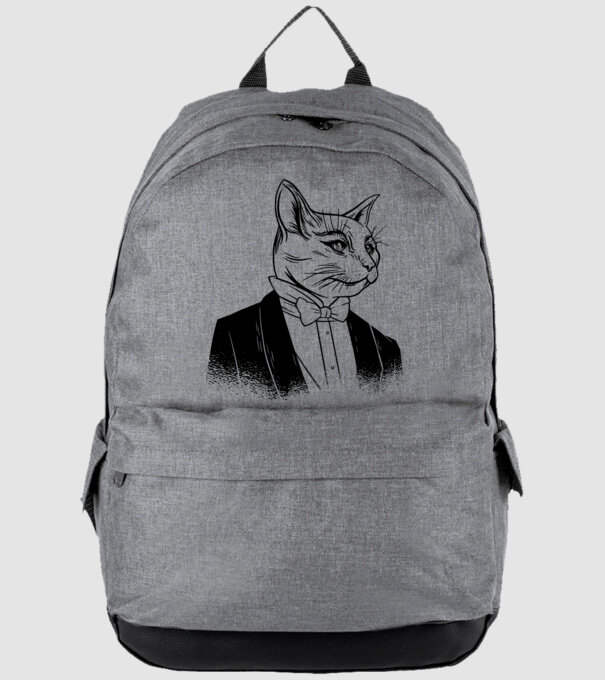 Pisică Elegantă model gri pe tricou