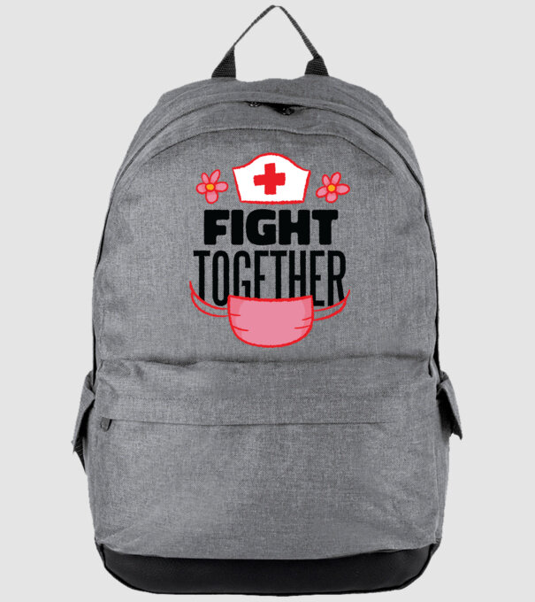 Fight together Asistentă medicală model gri pe tricou