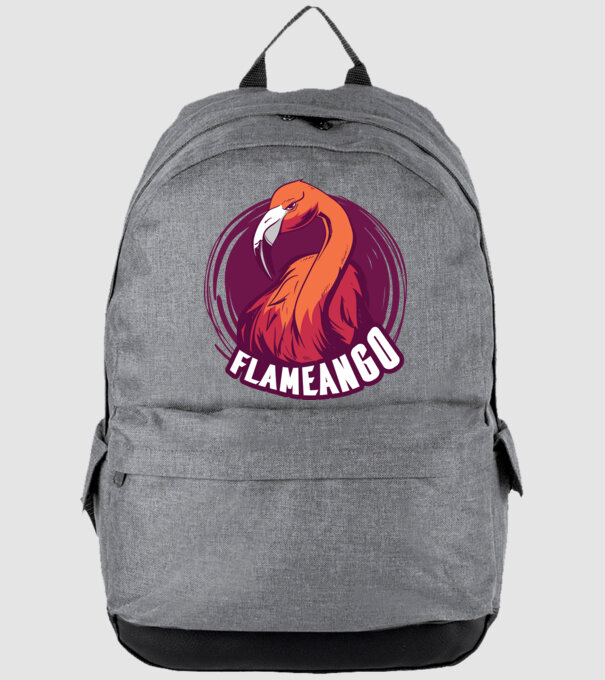 Flamingo model gri pe tricou