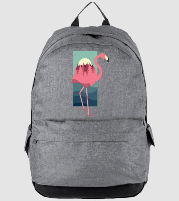 Flamingo Design model gri pe tricou
