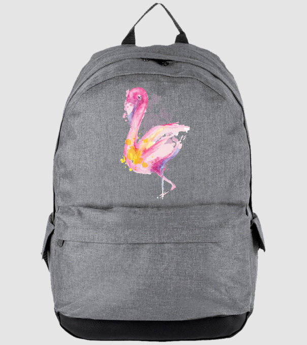 Flamingo Pictură model gri pe tricou