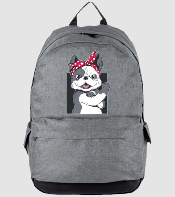 Bulldog Francez model gri pe tricou