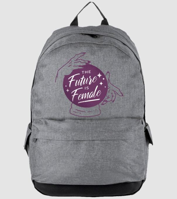 Future is Female Ziua Femeii model gri pe tricou