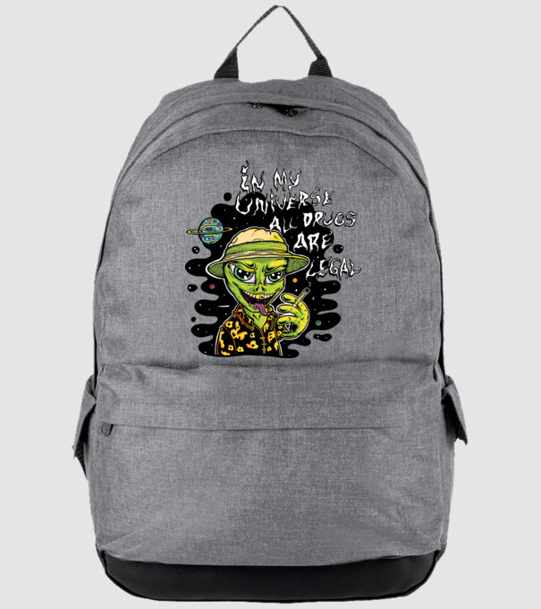 Alien drogat model gri pe tricou