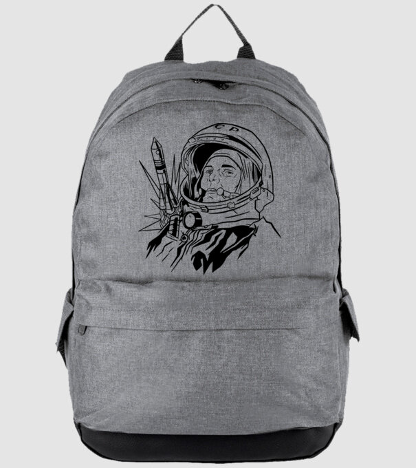 Astronautul Gagarin model gri pe tricou