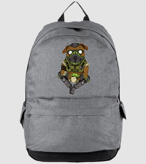 Mops Gamer model gri pe tricou