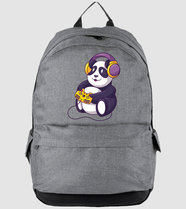 Gamer Panda model gri pe tricou