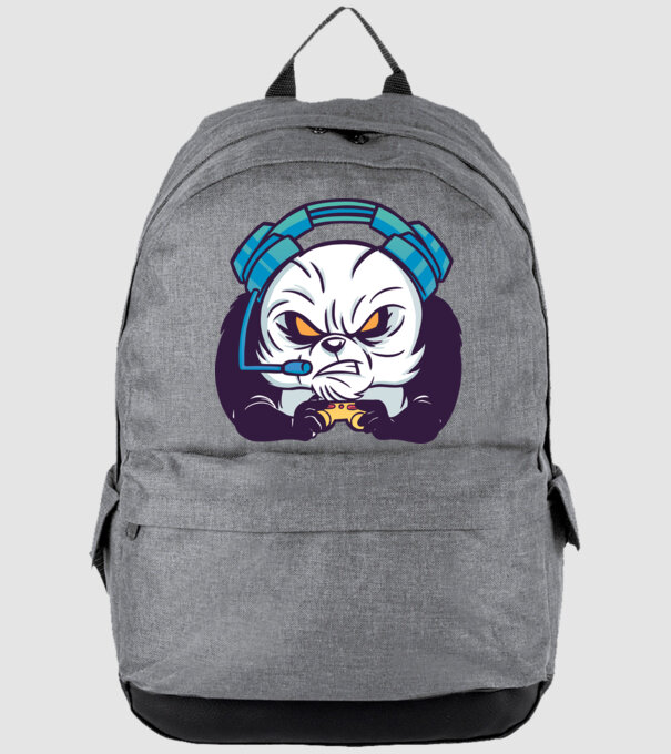 Gamer Panda model gri pe tricou