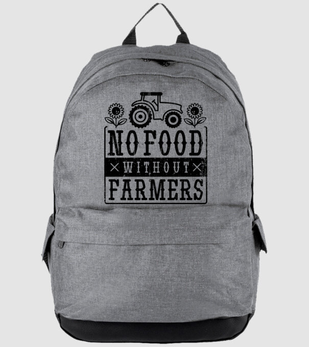 Nu există hrană fără fermieri model gri pe tricou