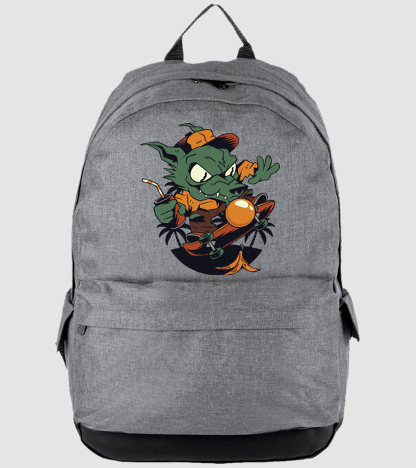 Vârcolac Skateboarder model gri pe tricou