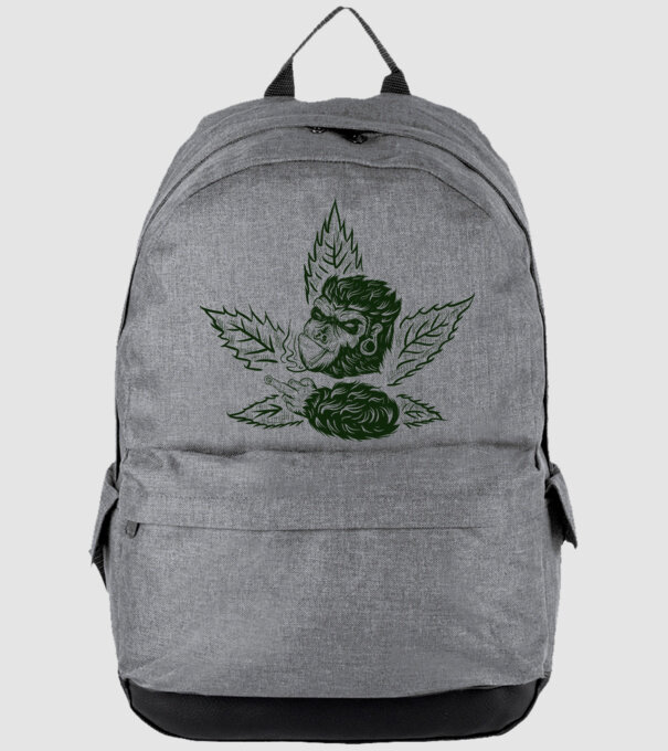 GORILĂ cannabis model gri pe tricou