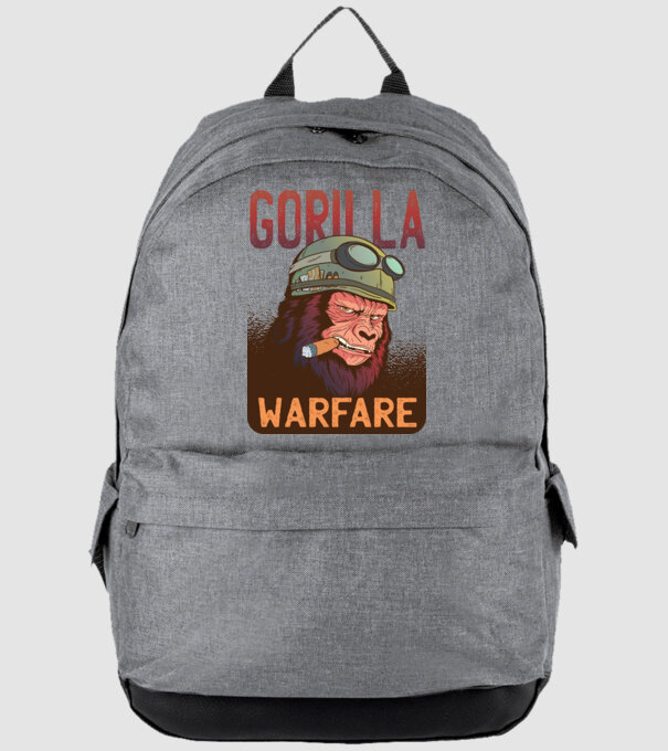 Gorilla Warfare model gri pe tricou