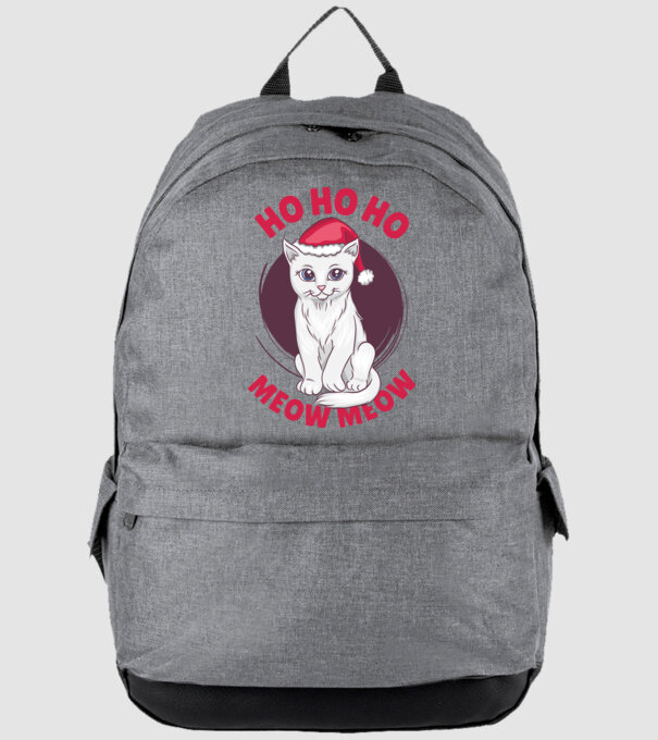 Ho Ho Ho Ho Ho Ho Ho Meow Meow Crăciun cu pisică model gri pe tricou