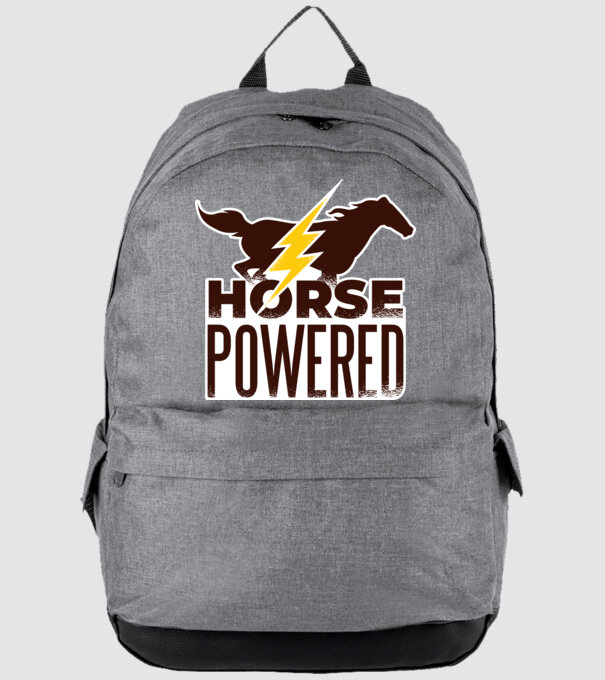 Horse Powered Cal-putere tricou călăreț model gri pe tricou