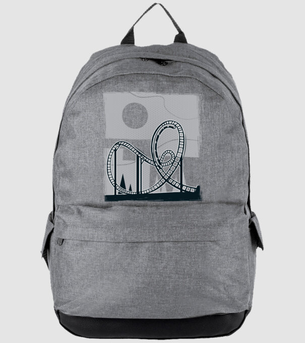 Roller coaster model gri pe tricou