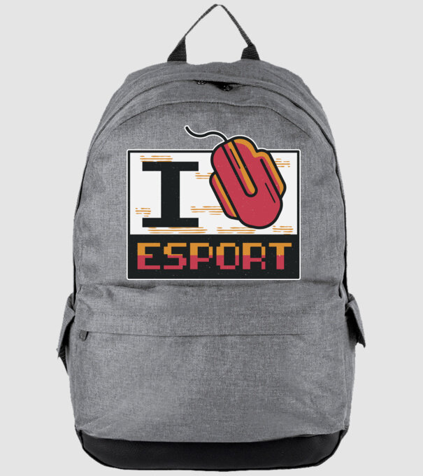 I love Esport model gri pe tricou