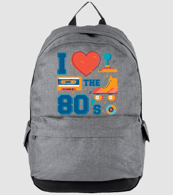 'I love the 80s - Iubesc anii ''80' model gri pe tricou