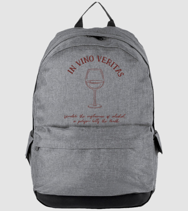 In Vino Veritas - Adevărul este în vin model gri pe tricou
