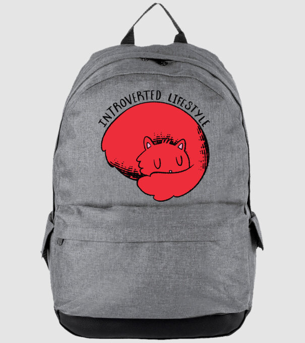 Pisică Introvertită model gri pe tricou