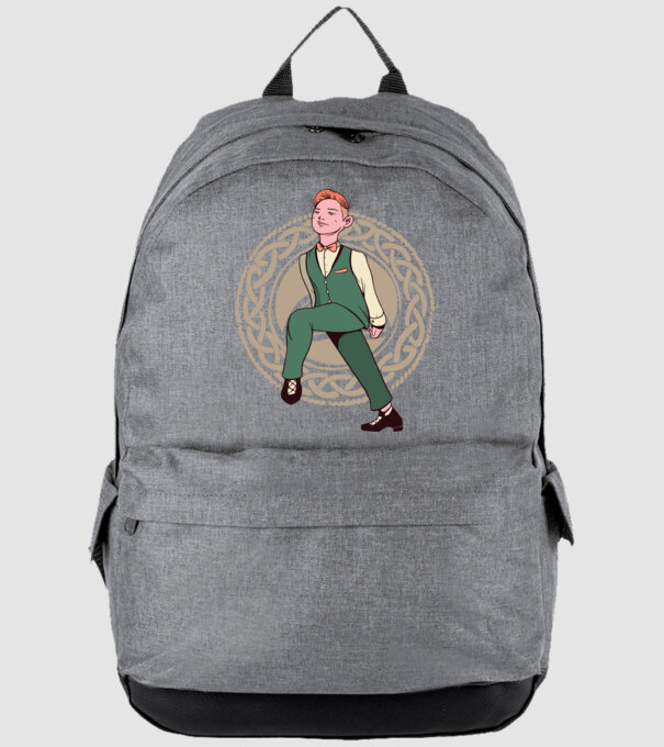 Bărbat Dansator irlandez model gri pe tricou