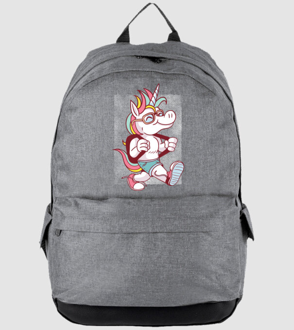 Unicorn școlar model gri pe tricou